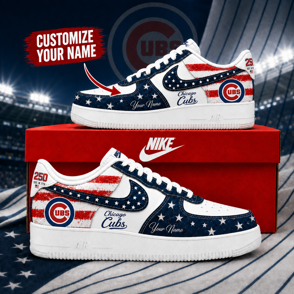 Chicago-Cubs | 250 Years Of America  Customized AF1 Shoes