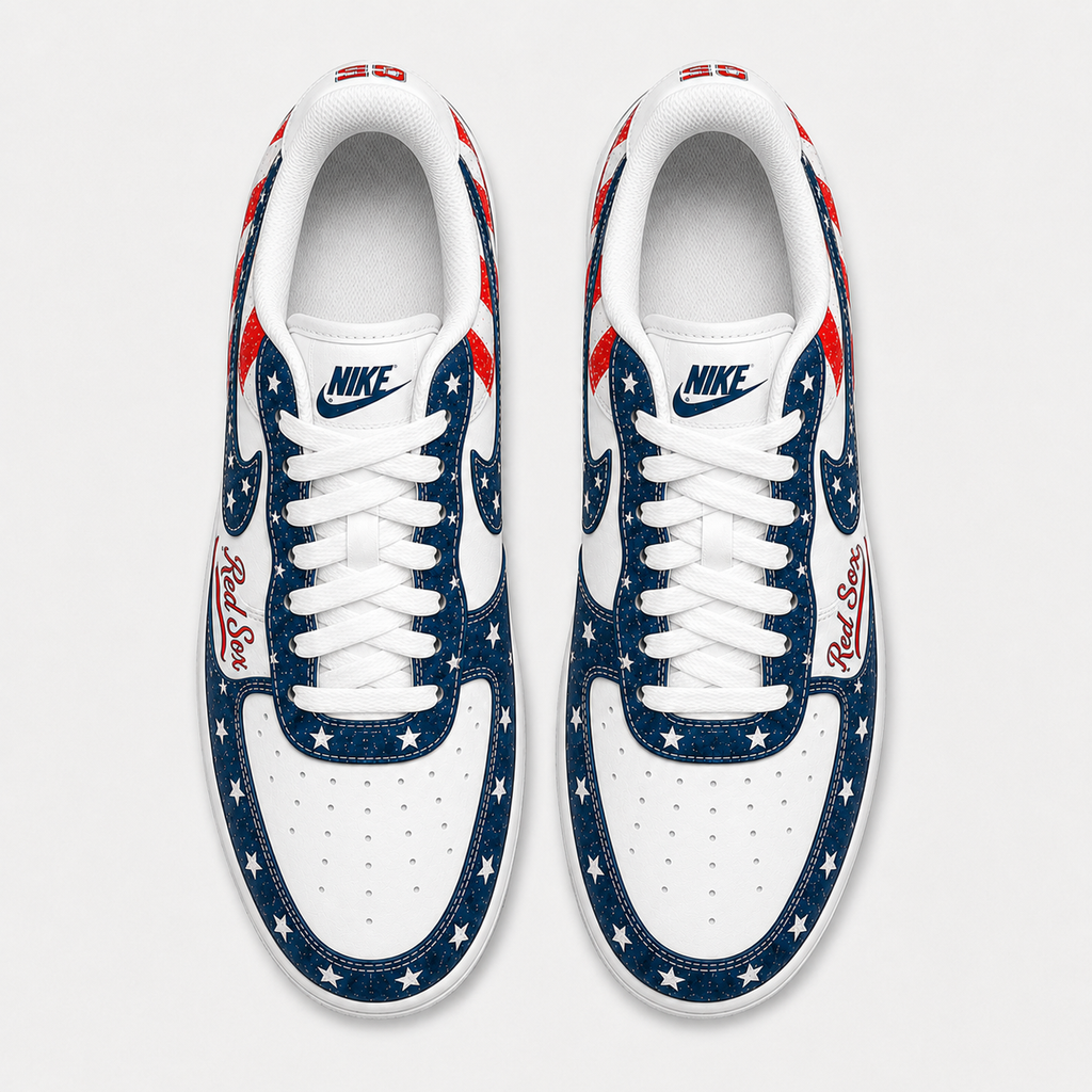 Boston - Red Sox | 250 Years Of America  Customized AF1 Shoes