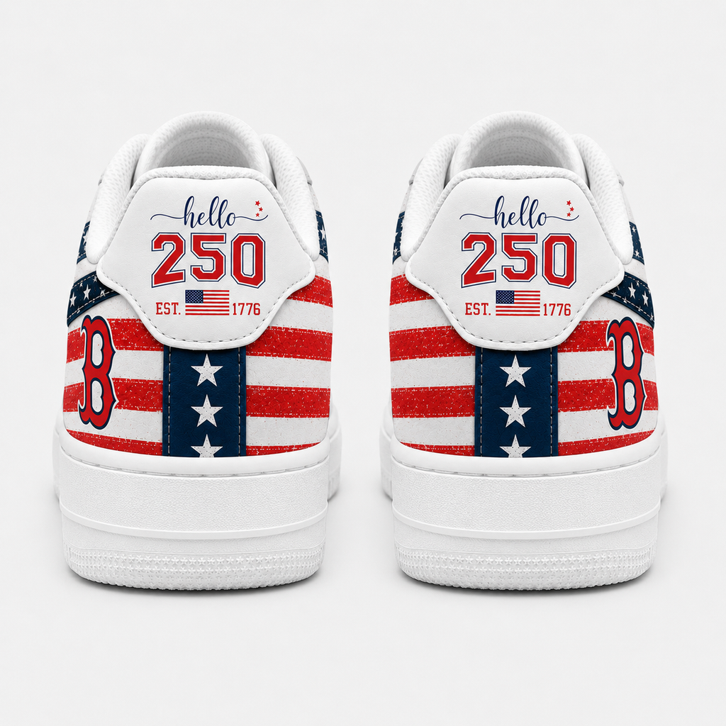 Boston - Red Sox | 250 Years Of America  Customized AF1 Shoes