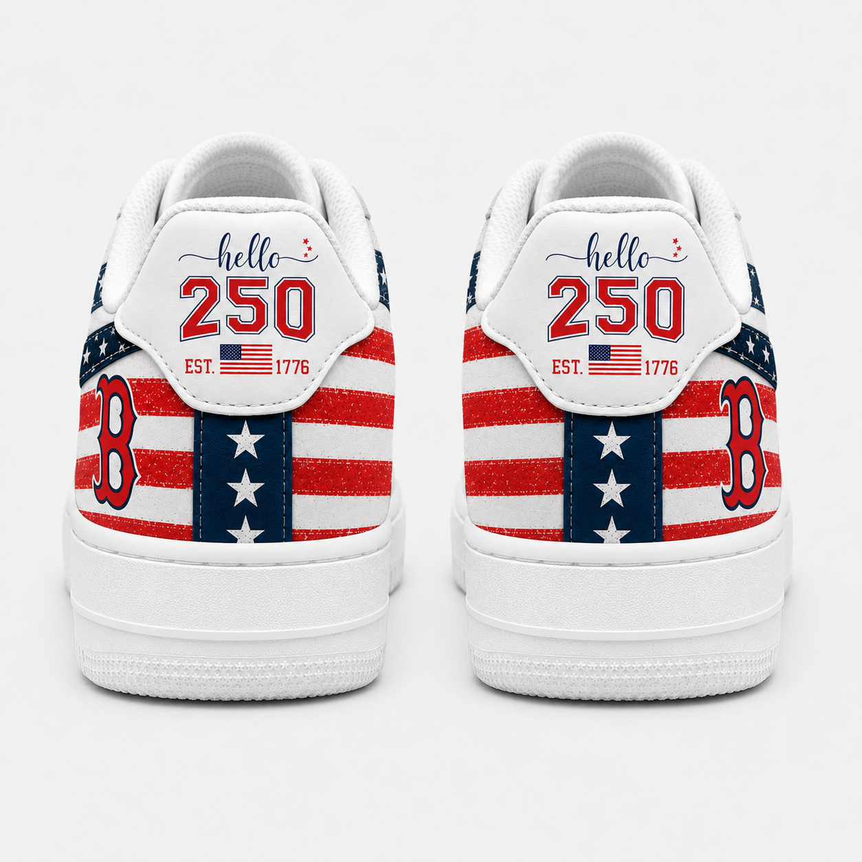 Boston - Red Sox | 250 Years Of America  Customized AF1 Shoes