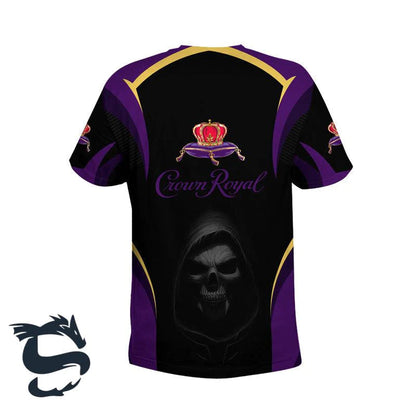 Black Skull Crown Royal Whisky 3D T-shirt, Black Skull Crown Royal Whisky T-shirt