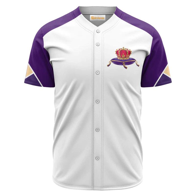 Crown Royal White And Purple Baseball Jersey Shirt, Crown Royal Logo Printed Baseball Jersey, White & Purple Crown Royal Unisex Baseball Jersey