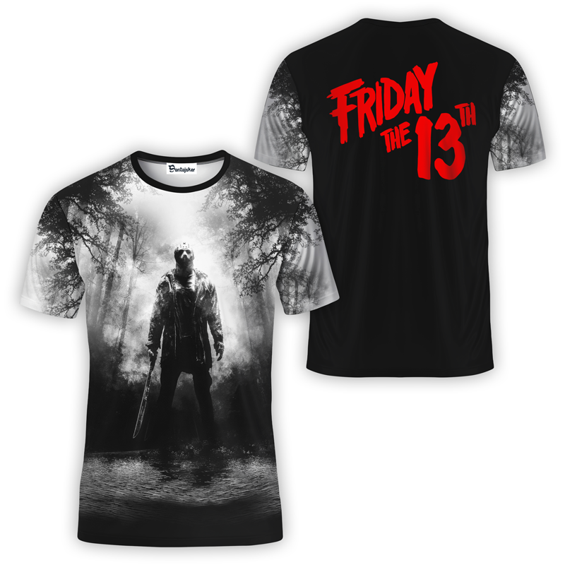 Jason Voorhees In The Woods 3D T-shirt, Jason Voorhees In The Woods Tshirt