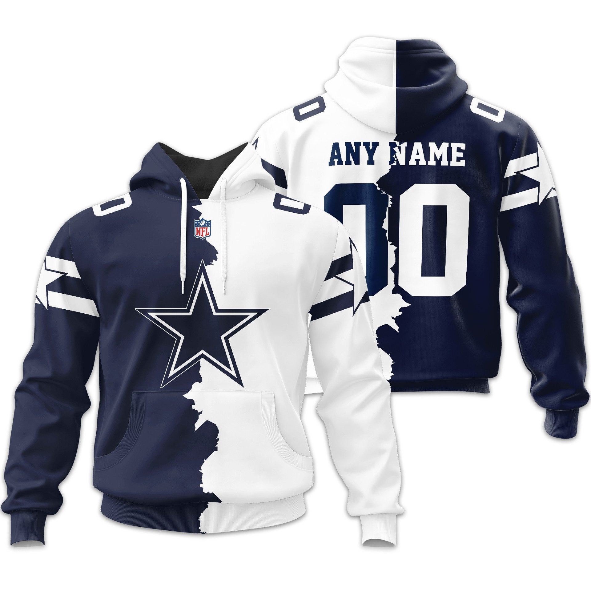 D.cowboys | Premium  Home Mix Away Hoodie Nf1