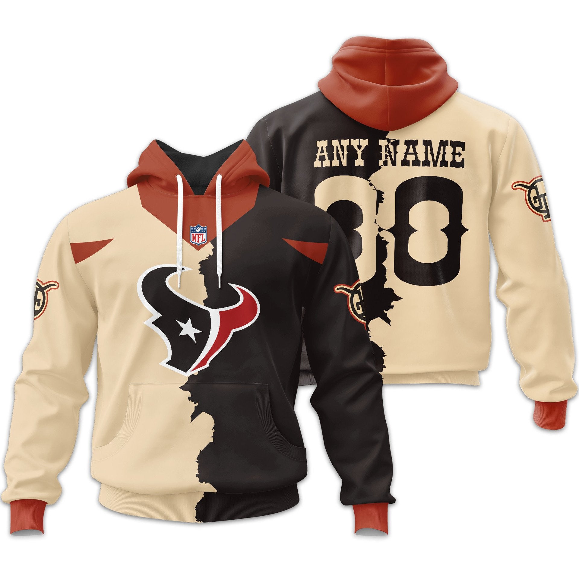 H.texans | Premium  Home Mix Away Hoodie Nf1