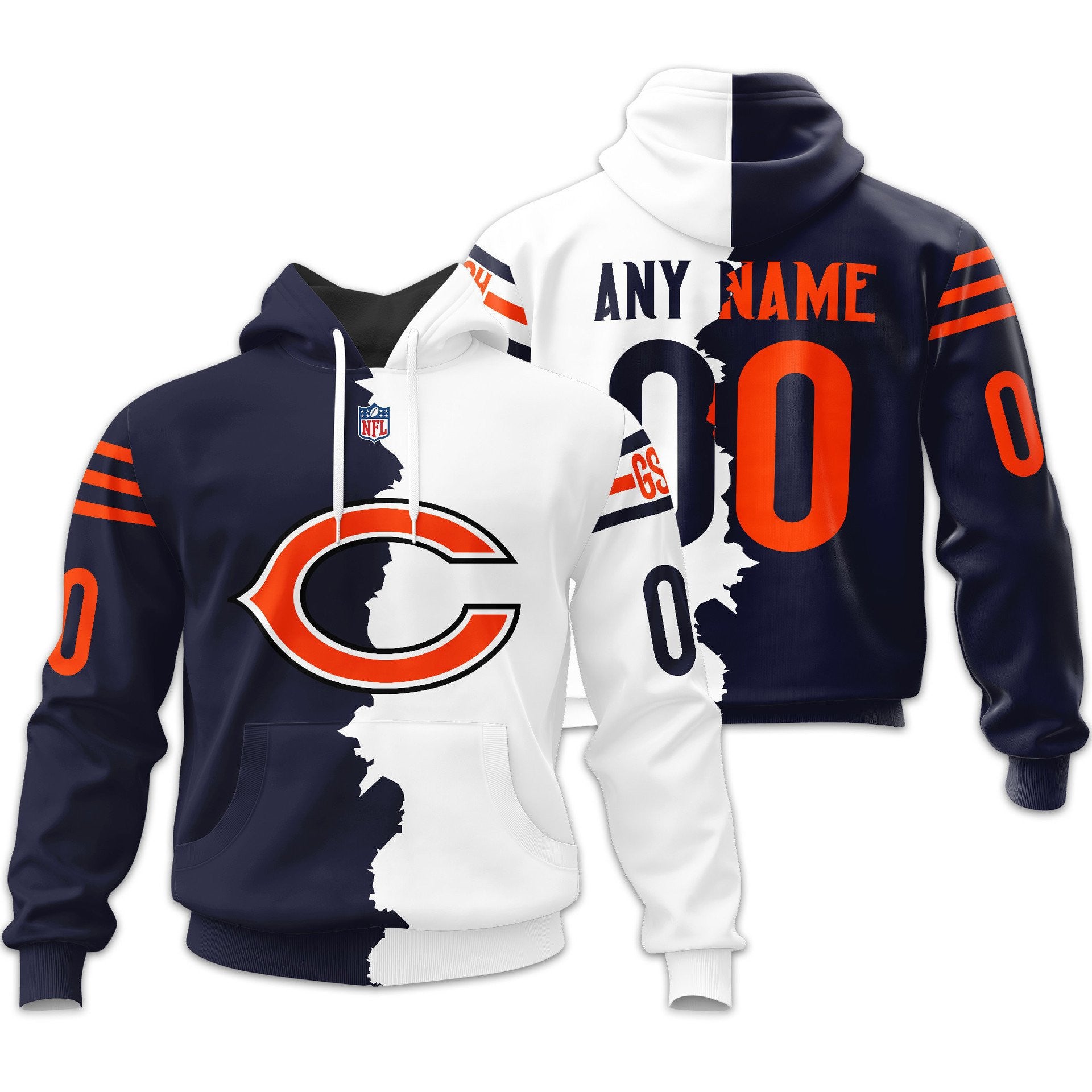 C.bears | Premium  Home Mix Away Hoodie Nf1