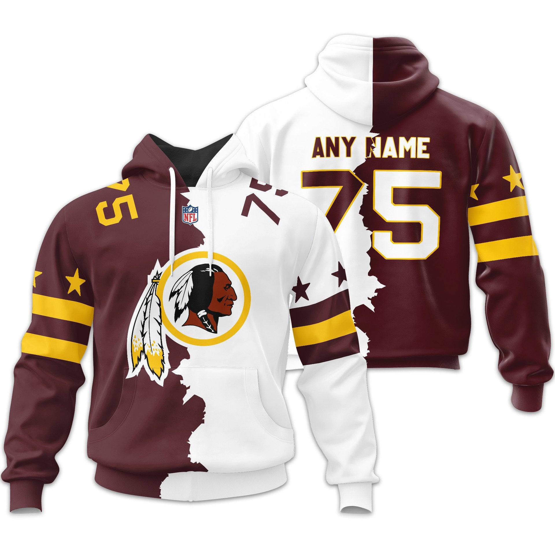 W.commanders | Premium  Home Mix Away Hoodie Nf1