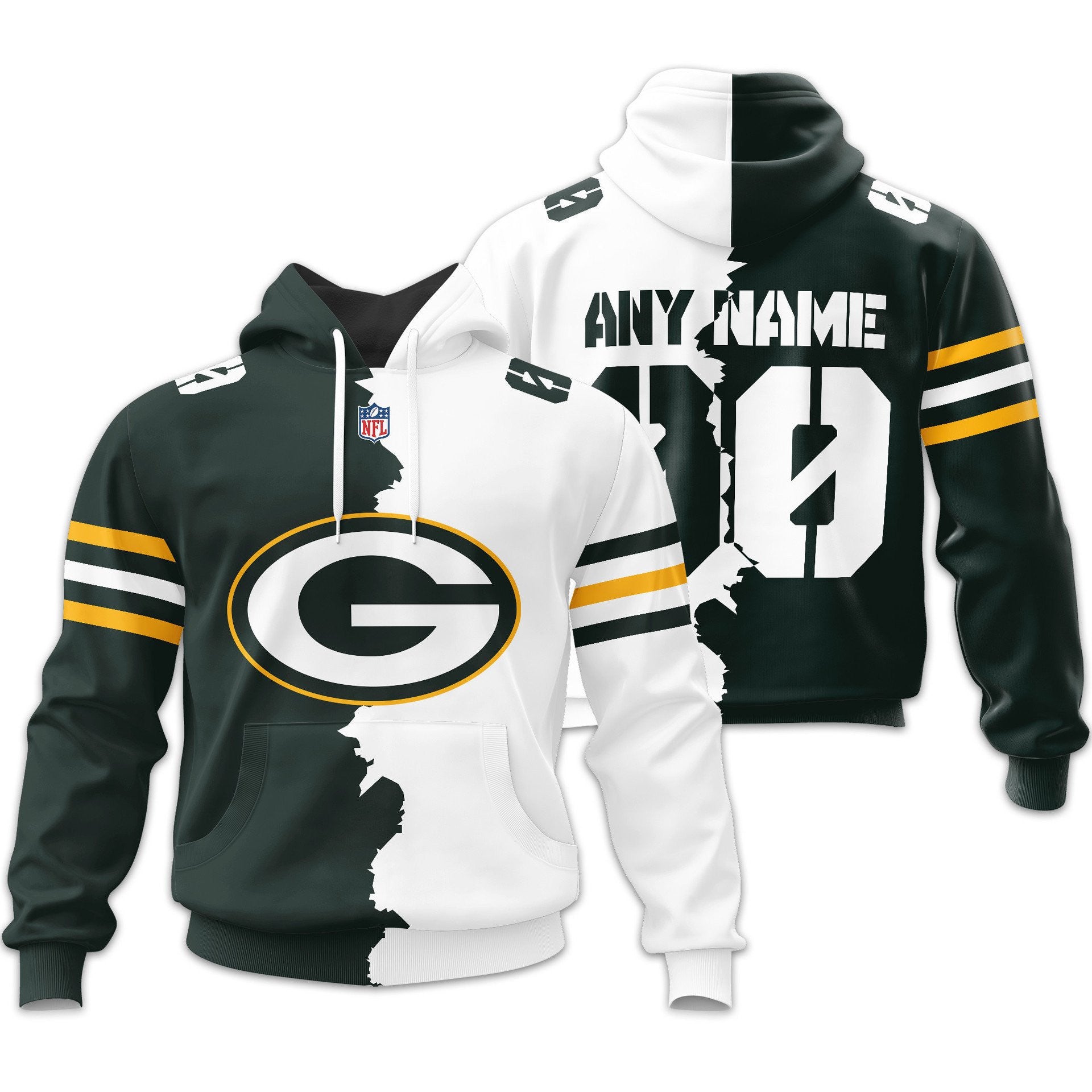Gb.packers | Premium  Home Mix Away Hoodie Nf1