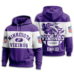 M.vikings | Premium  Touchdown Spirit Personalized Hoodie Nf1