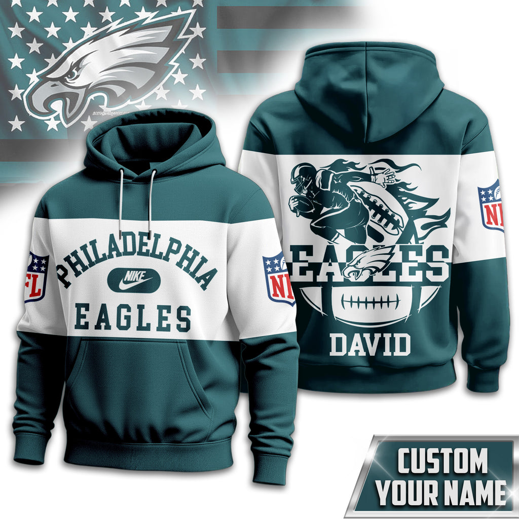 P.eagles | Premium  Touchdown Spirit Personalized Hoodie Nf1