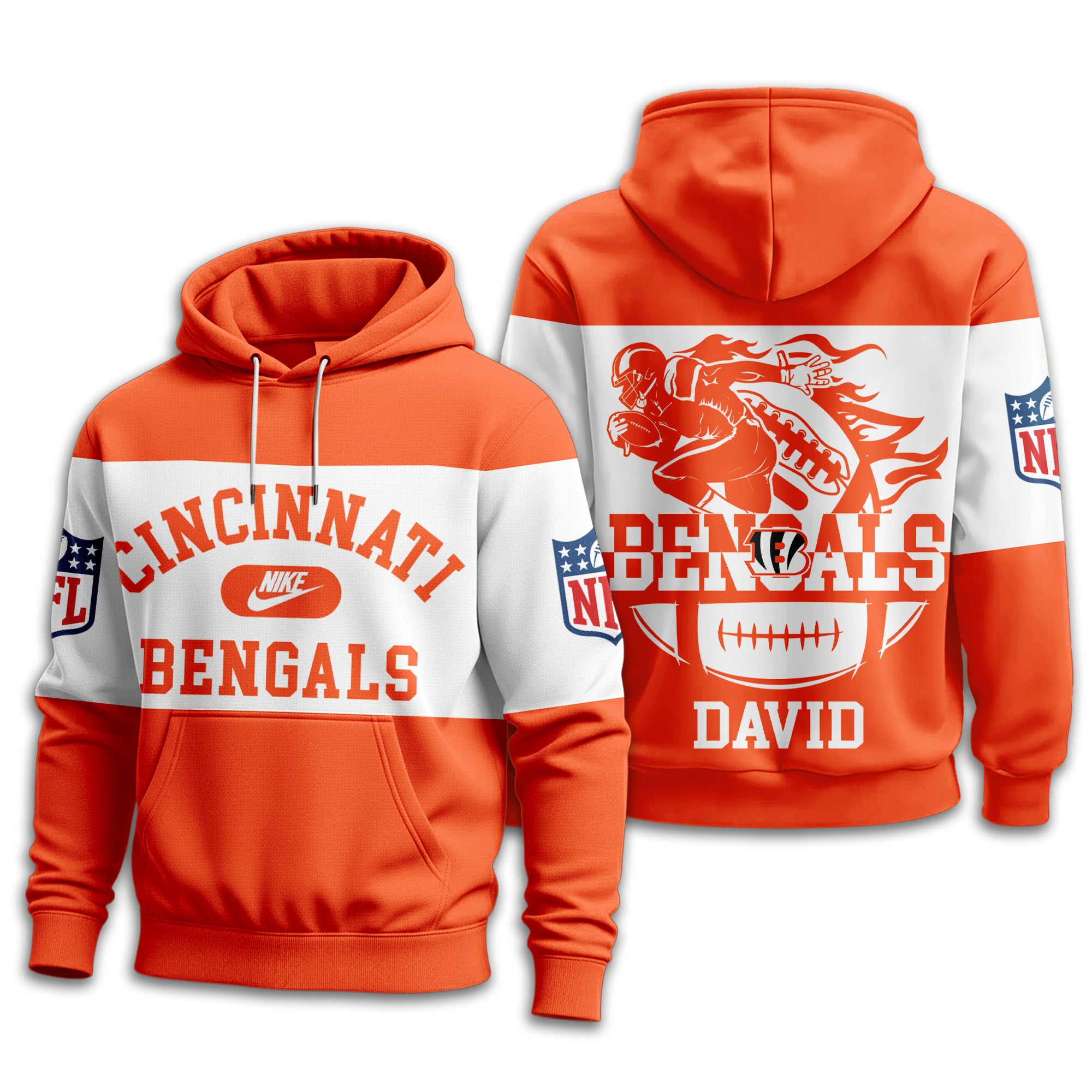 C.bengals | Premium  Touchdown Spirit Personalized Hoodie Nf1