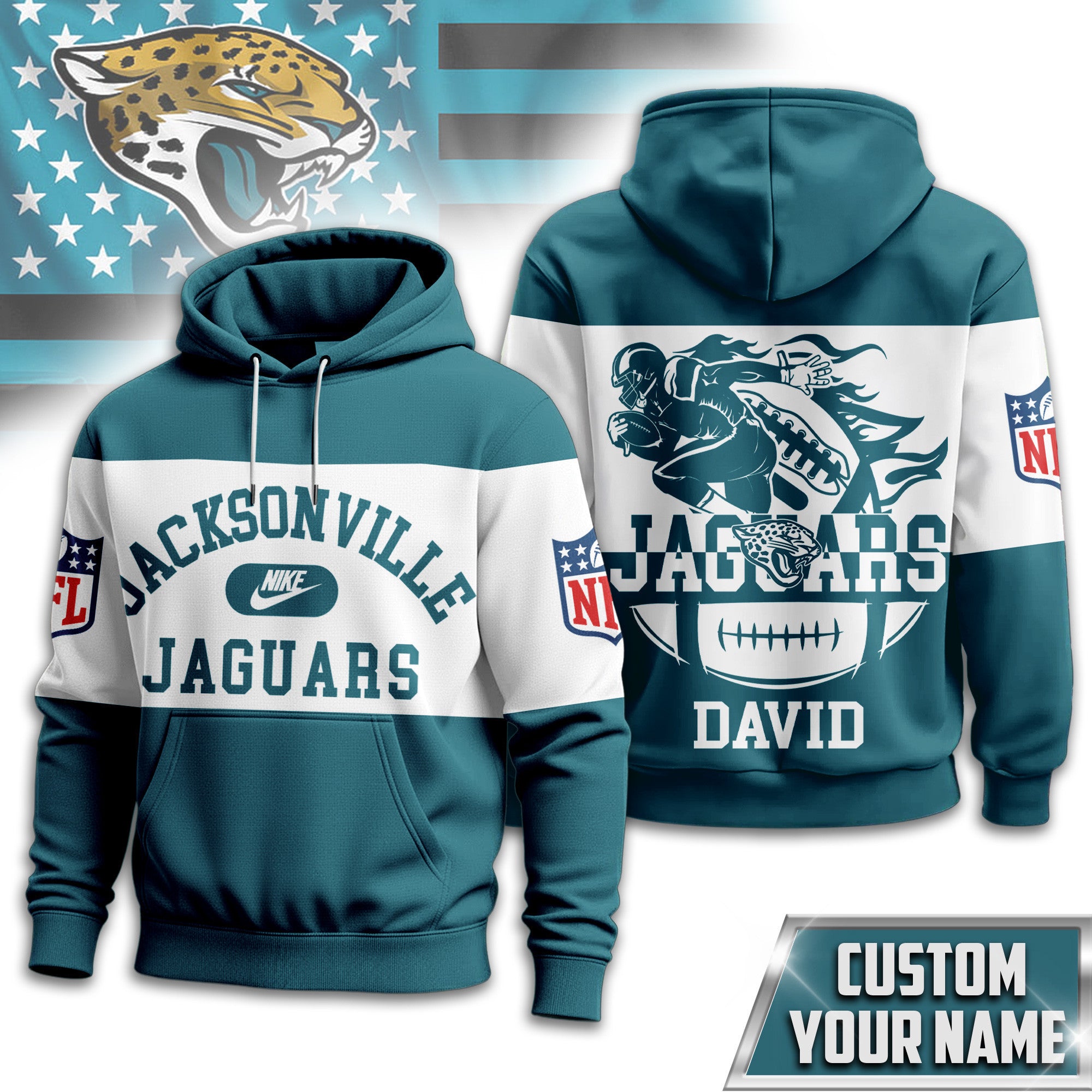 J.jaguars | Premium  Touchdown Spirit Personalized Hoodie Nf1