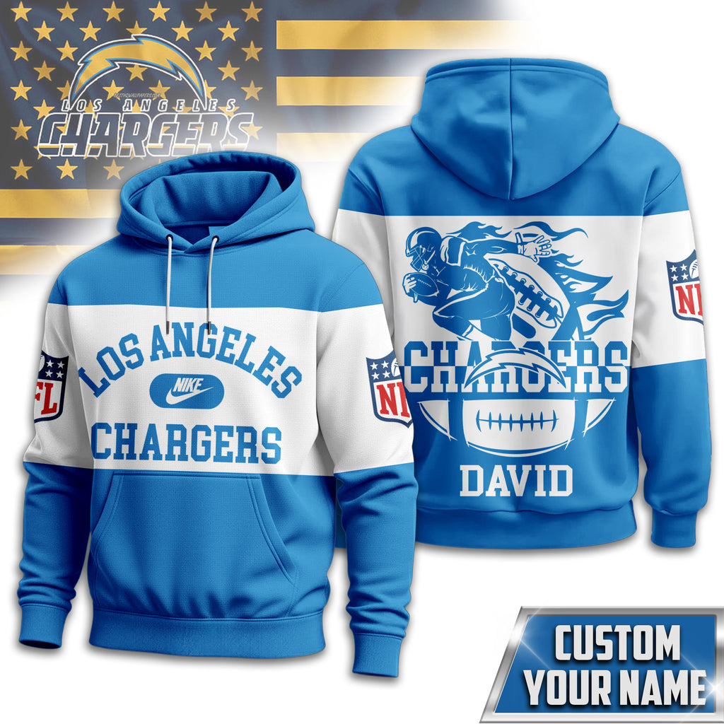 La.chargers | Premium  Touchdown Spirit Personalized Hoodie Nf1