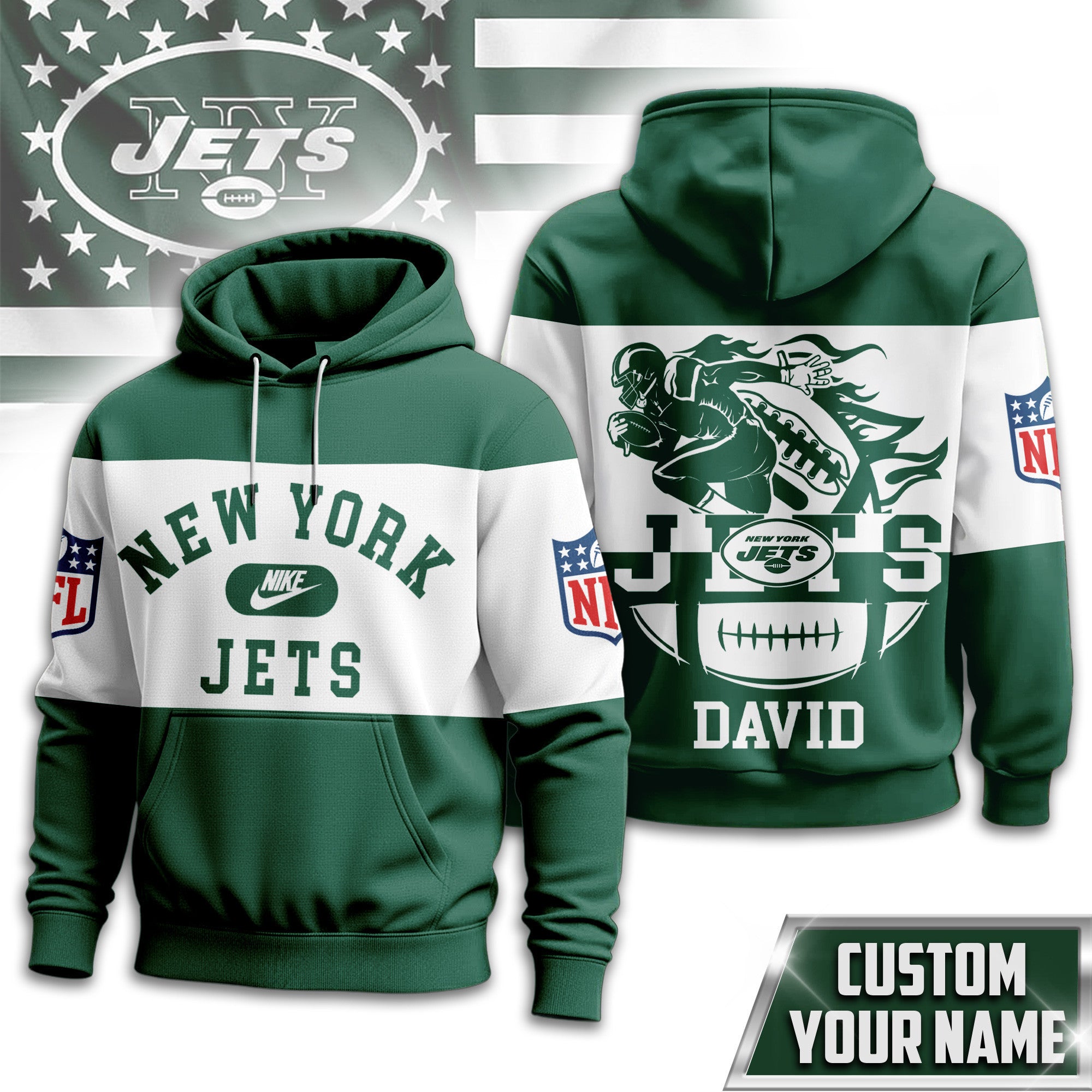 Ny.jets | Premium  Touchdown Spirit Personalized Hoodie Nf1
