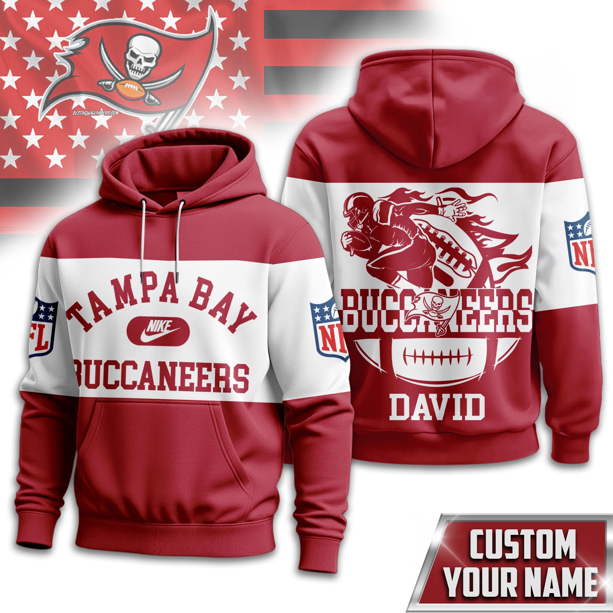 Tb.buccaneers | Premium  Touchdown Spirit Personalized Hoodie Nf1