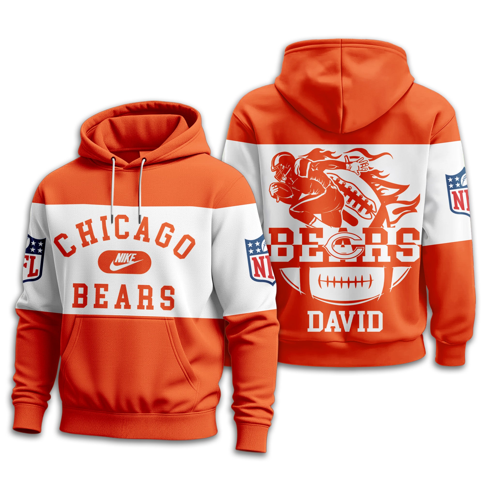 C.bears | Premium  Touchdown Spirit Personalized Hoodie Nf1