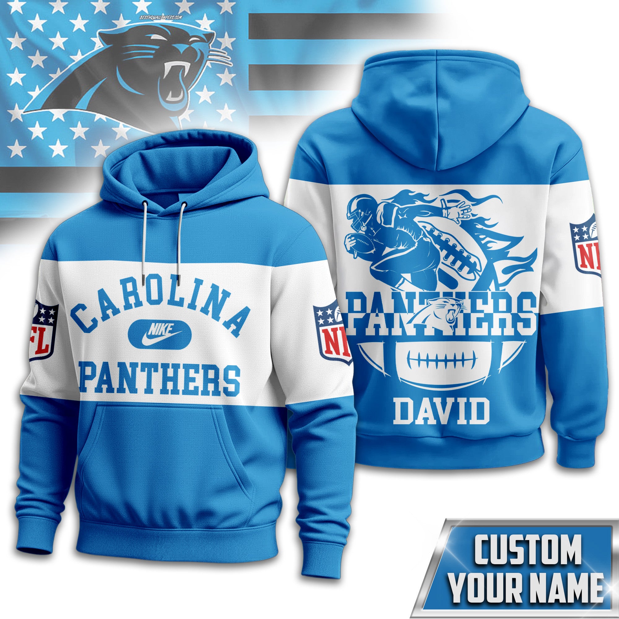 C.panthers | Premium  Touchdown Spirit Personalized Hoodie Nf1