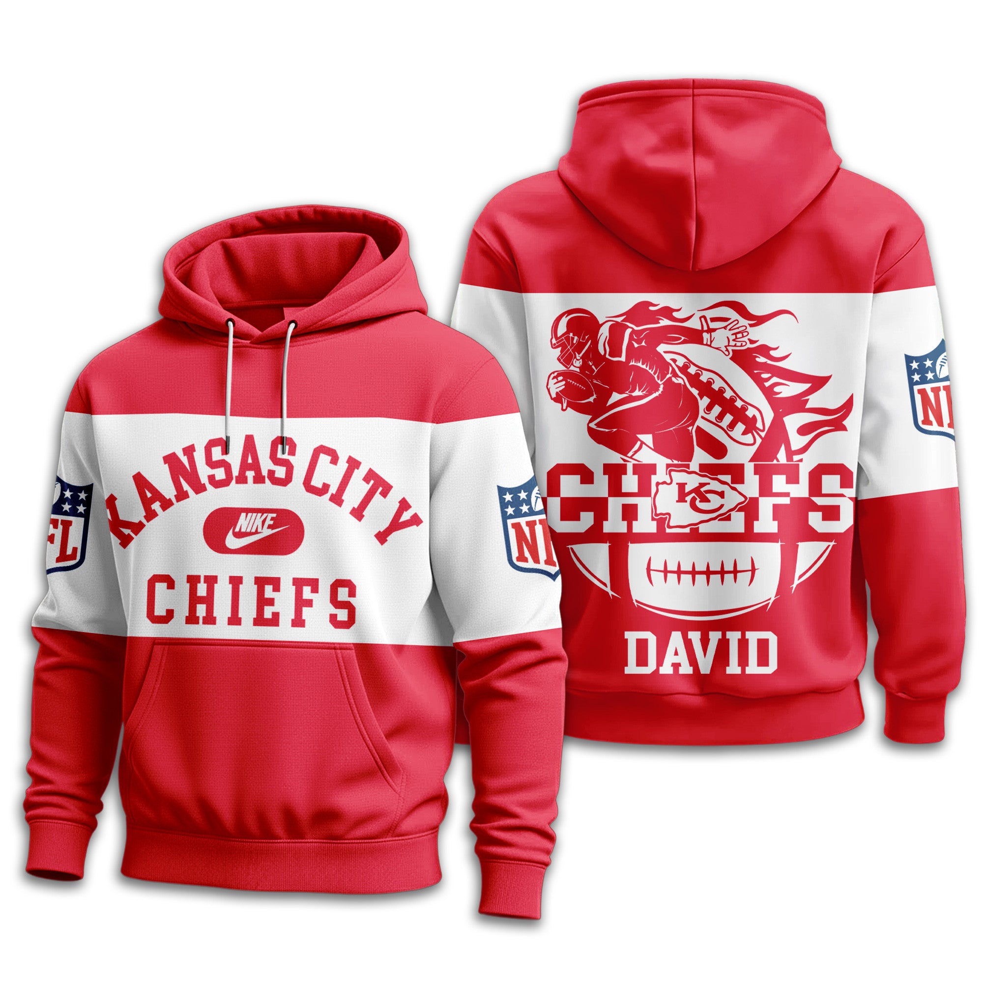 Kc.chiefs | Premium  Touchdown Spirit Personalized Hoodie Nf1