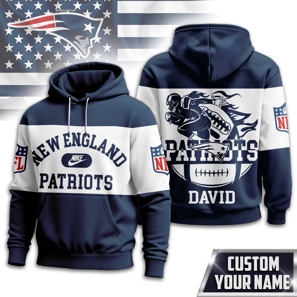 Ne.patriots | Premium  Touchdown Spirit Personalized Hoodie Nf1
