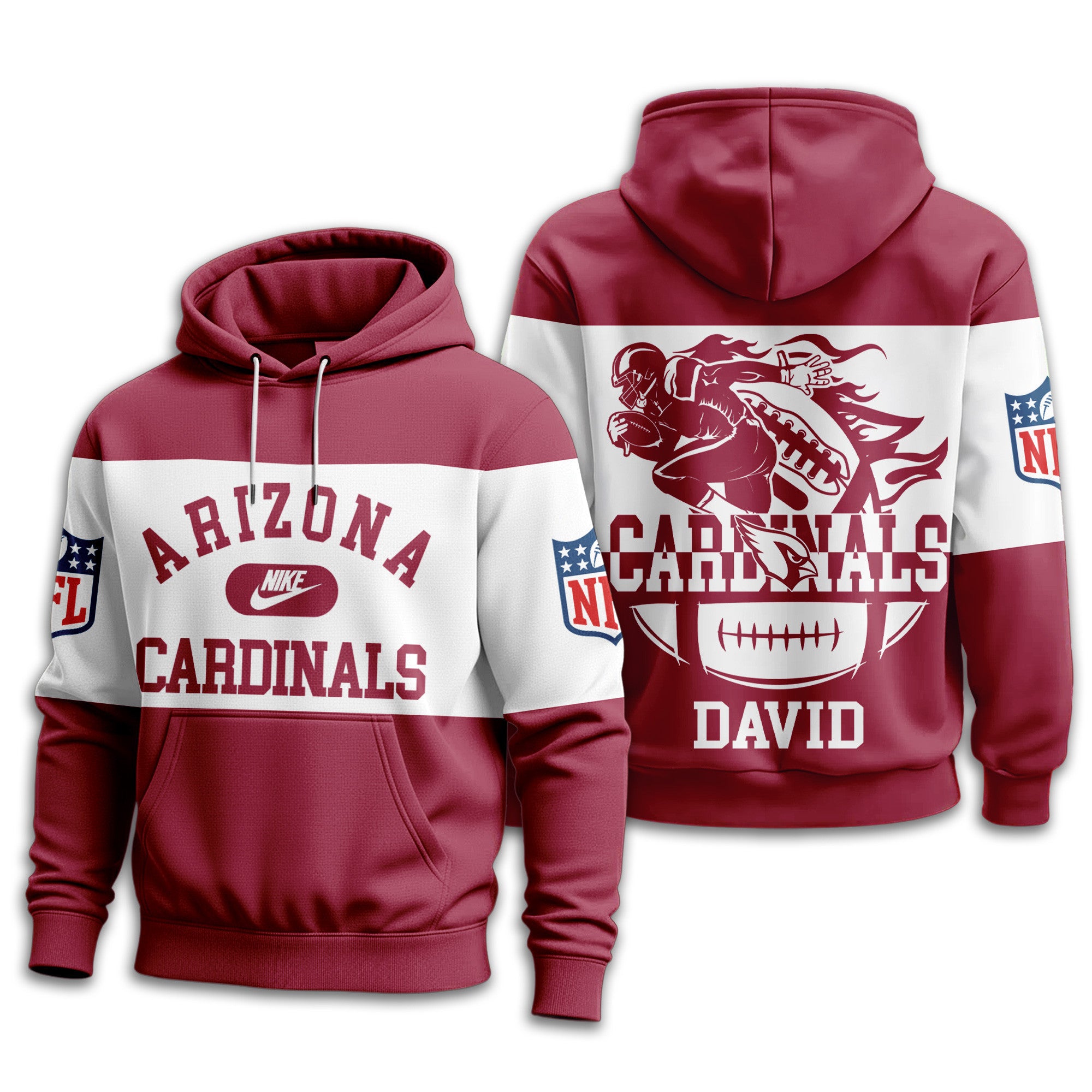 A.cardinals | Premium  Touchdown Spirit Personalized Hoodie Nf1
