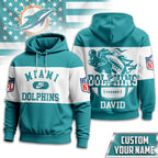 M.dolphins | Premium  Touchdown Spirit Personalized Hoodie Nf1
