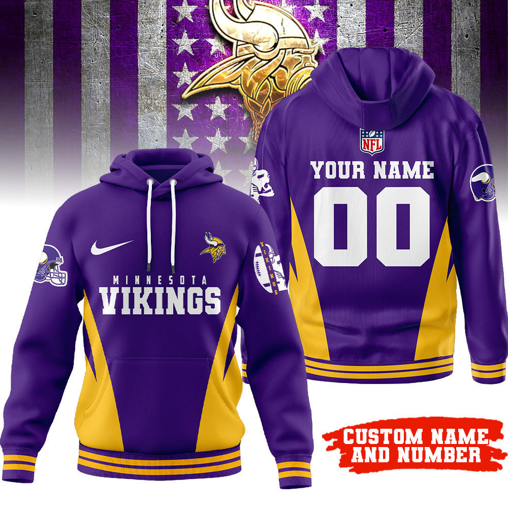 M.vikings | Premium  Personalized Fan Hoodie Nf1