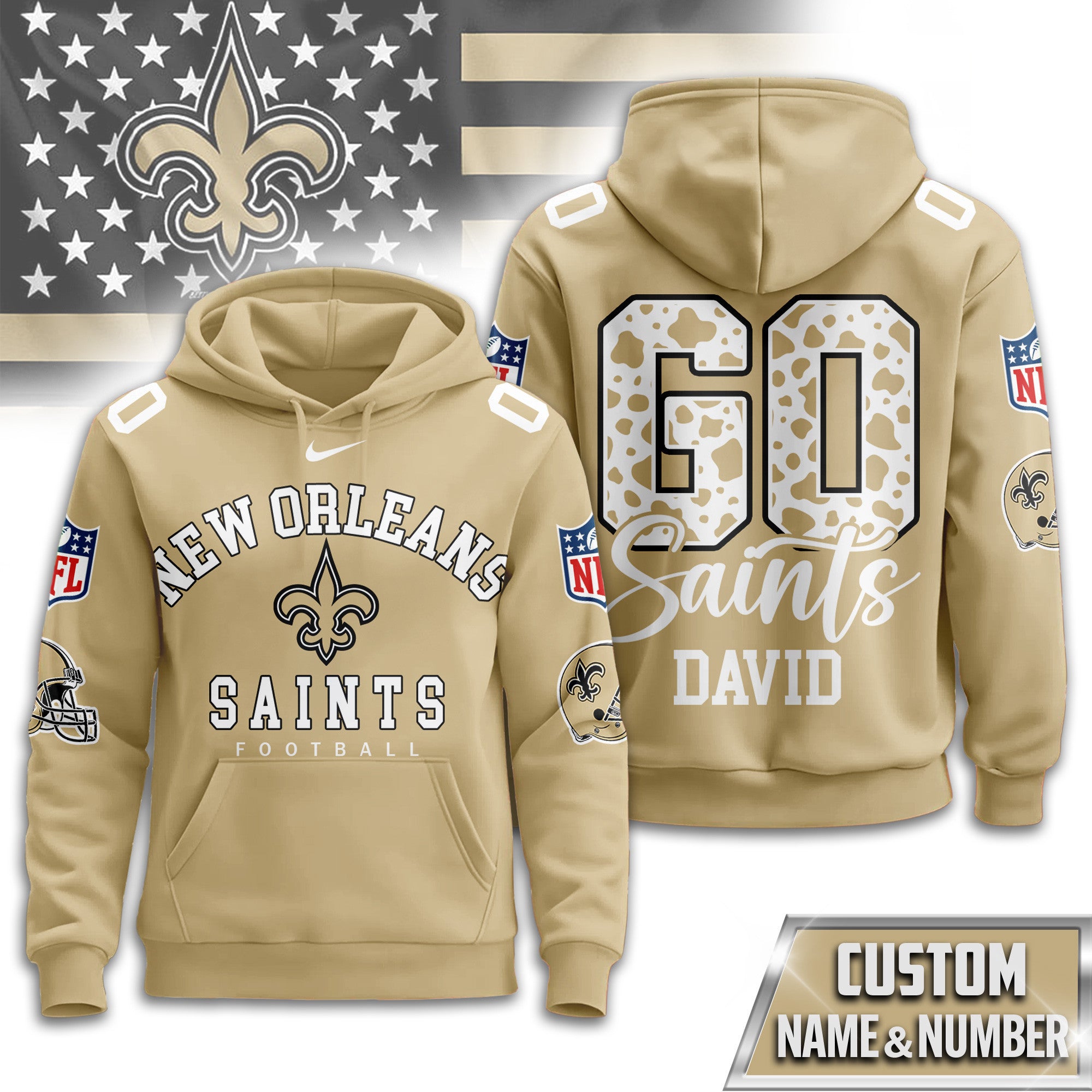 No.saints | Premium  Custom Game Day Hoodie Nf1