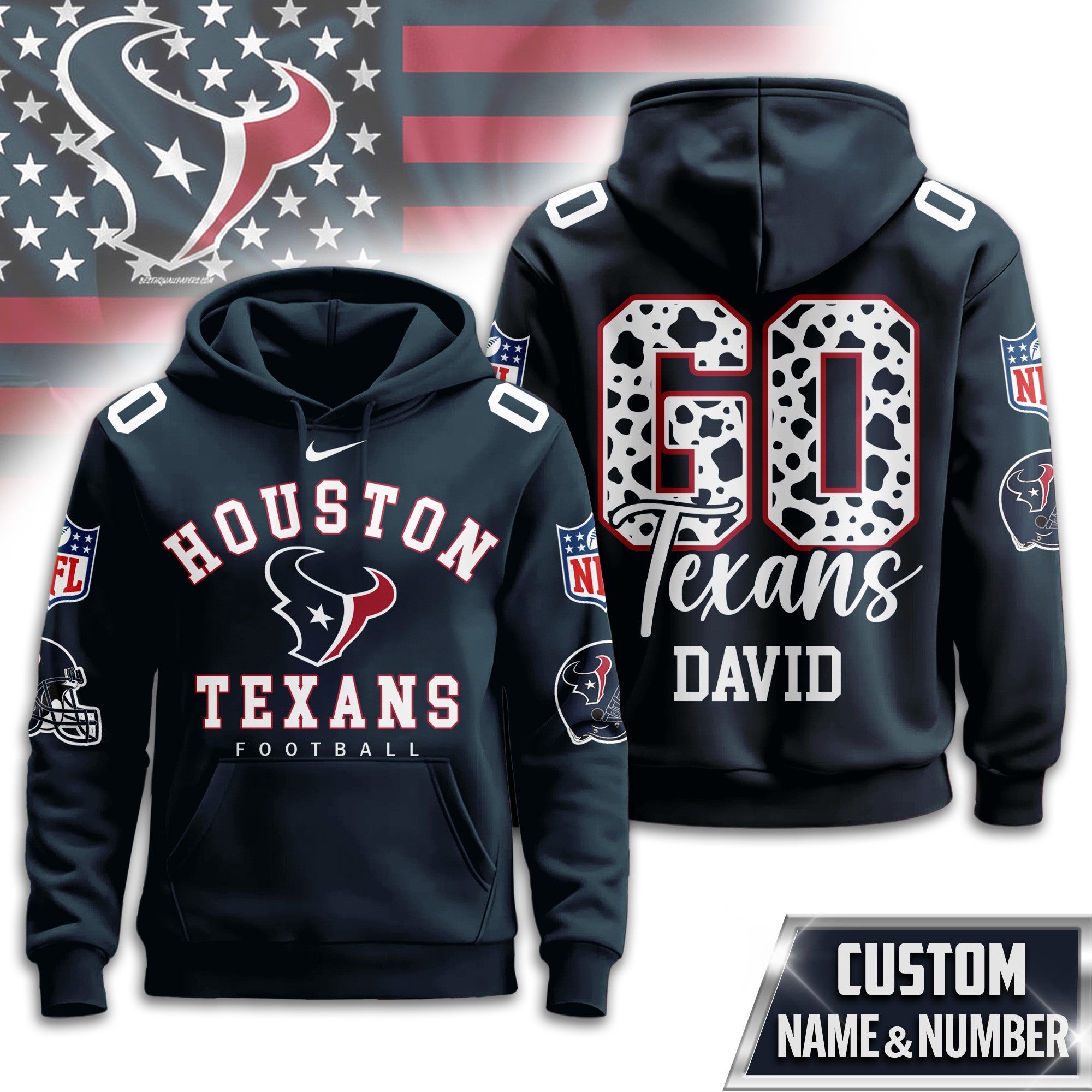 H.texans | Premium  Custom Game Day Hoodie Nf1