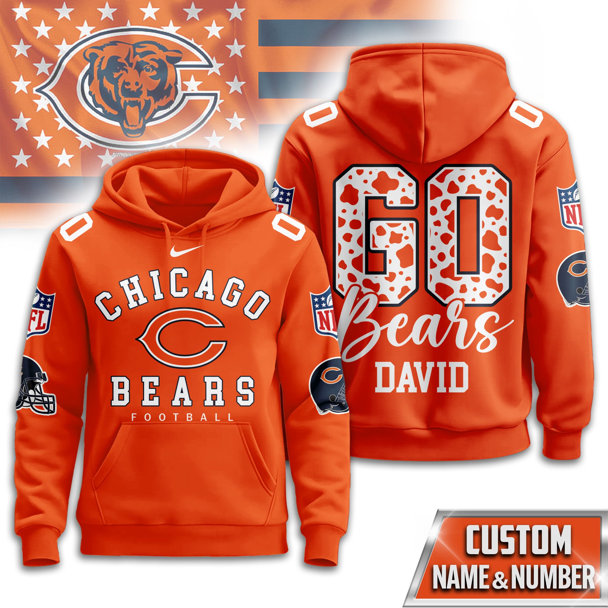 C.bears | Premium  Custom Game Day Hoodie Nf1