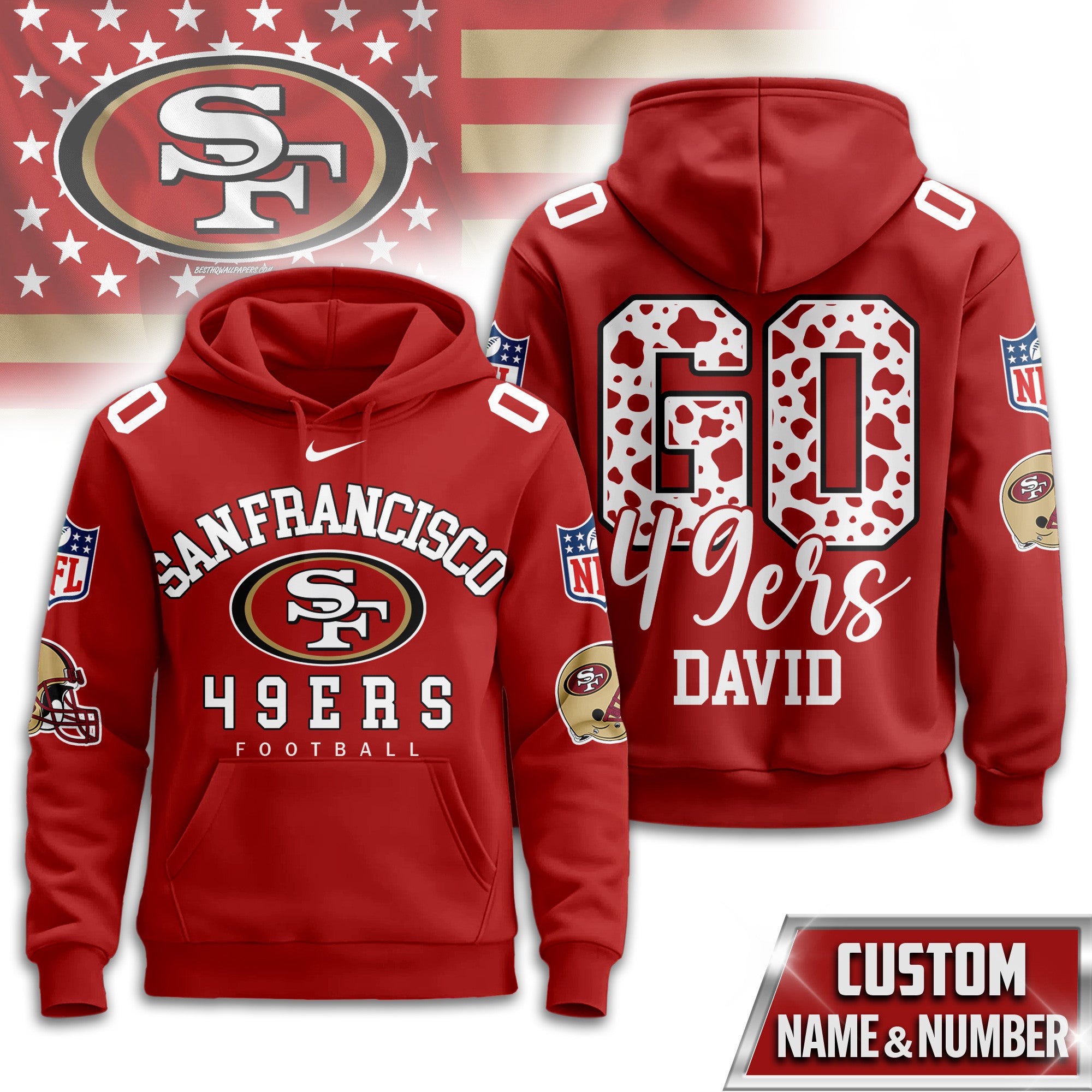 Sf.49ers | Premium  Custom Game Day Hoodie Nf1