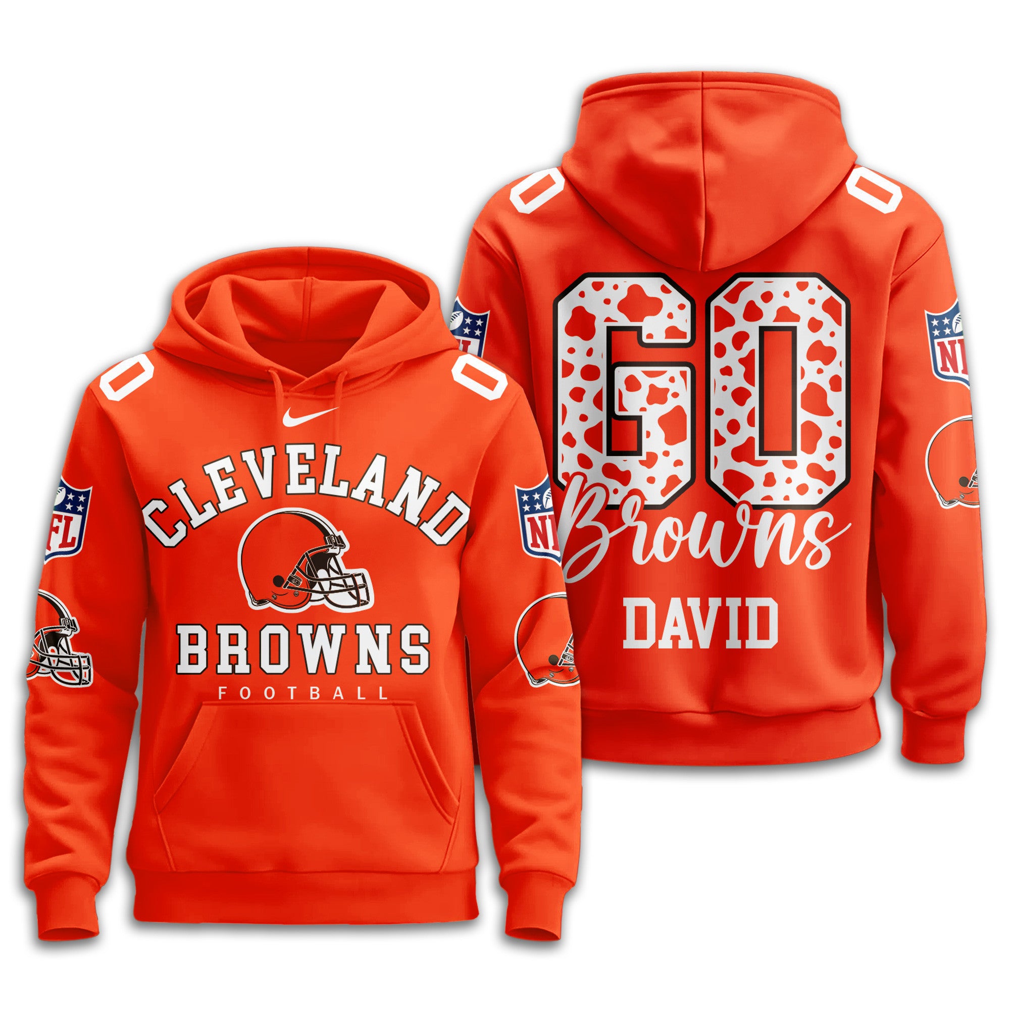C.browns | Premium  Custom Game Day Hoodie Nf1