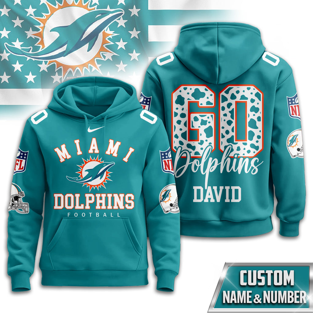 M.dolphins | Premium  Custom Game Day Hoodie Nf1