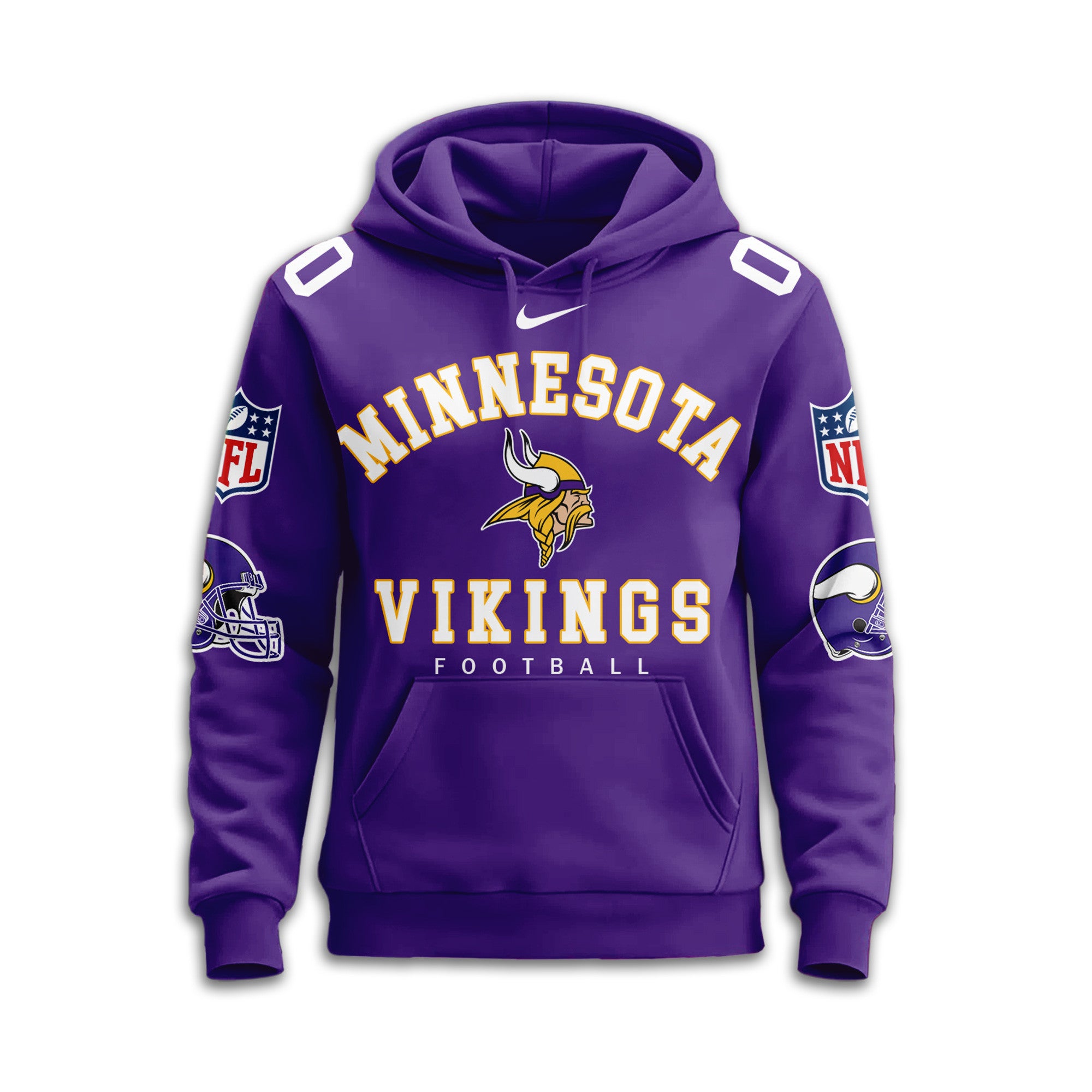 M.vikings | Premium  Custom Game Day Hoodie Nf1