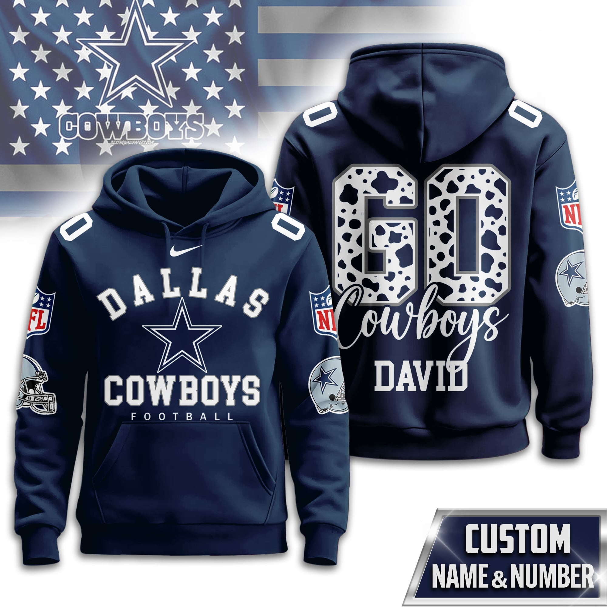 D.cowboys | Premium  Custom Game Day Hoodie Nf1