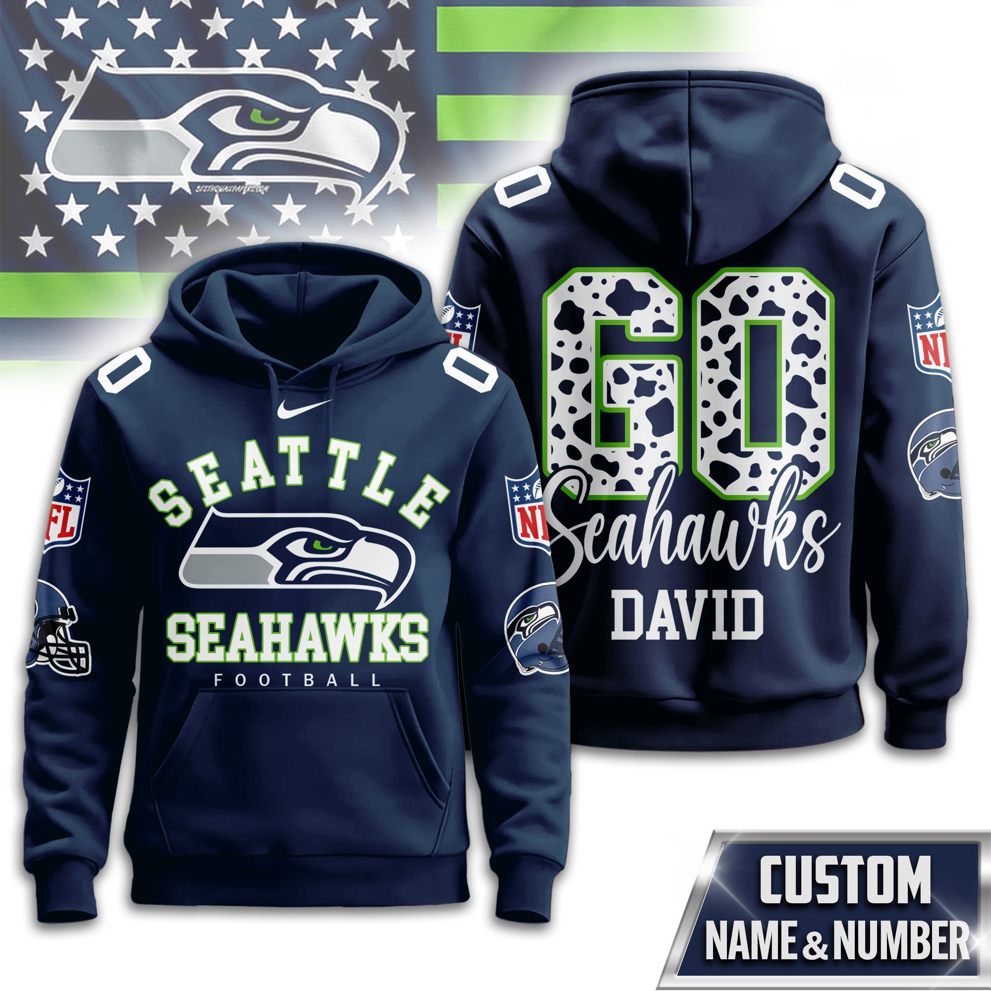 S.seahawks | Premium  Custom Game Day Hoodie Nf1