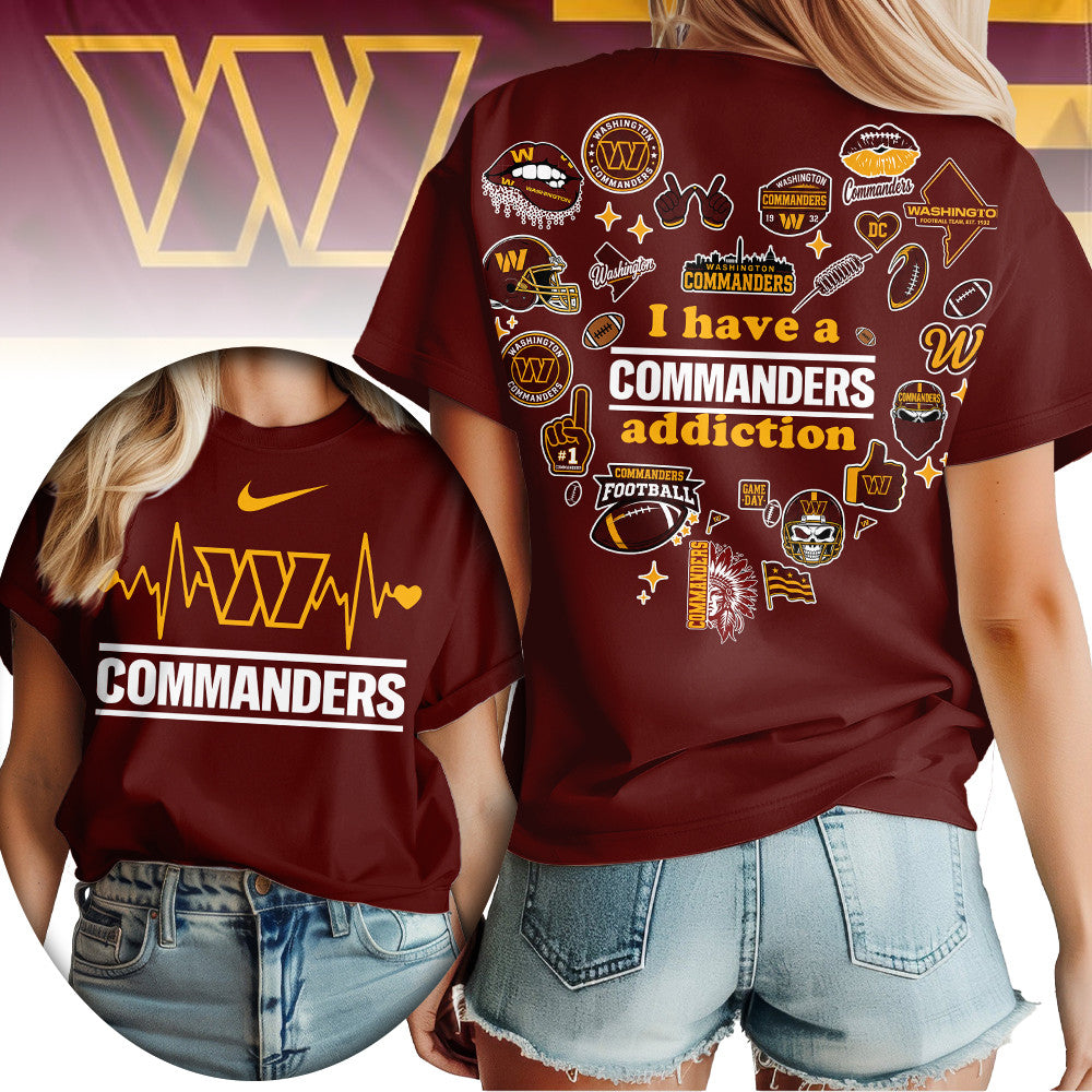 W.commanders | Premium .n.f.l. Heartbeat Fan Spirit 3d Shirt