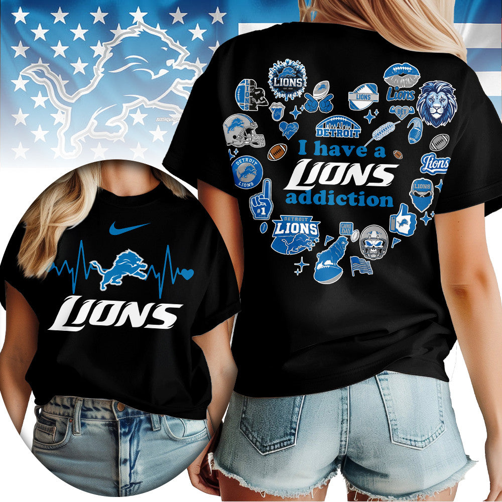D.lions | Premium .n.f.l. Heartbeat Fan Spirit 3d Shirt