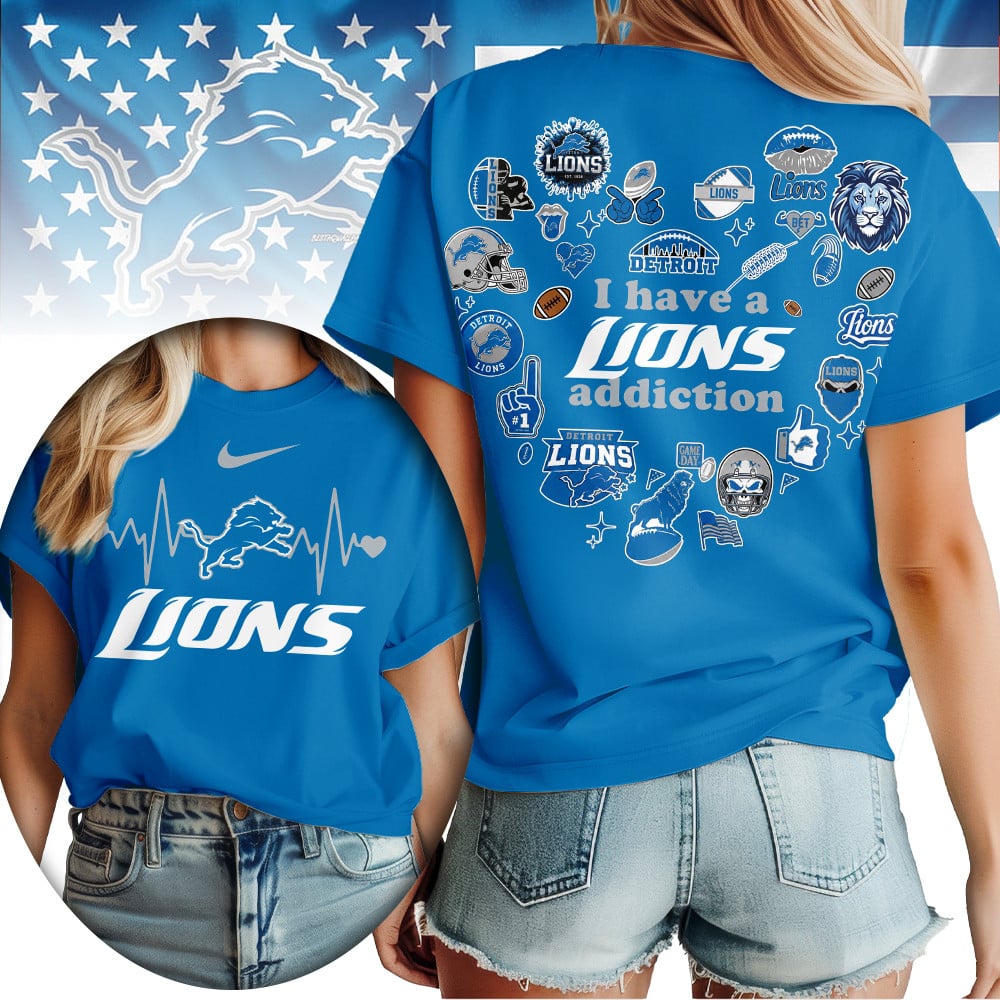 D.lions | Premium .n.f.l. Heartbeat Fan Spirit 3d Shirt