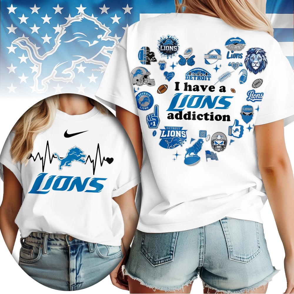 D.lions | Premium .n.f.l. Heartbeat Fan Spirit 3d Shirt