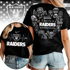 Lv.raiders | Premium .n.f.l. Heartbeat Fan Spirit 3d Shirt