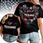 H.texans | Premium .n.f.l. Heartbeat Fan Spirit 3d Shirt