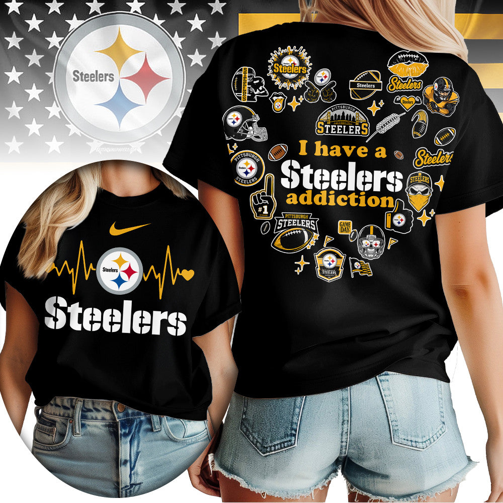 P.steelers | Premium .n.f.l. Heartbeat Fan Spirit 3d Shirt