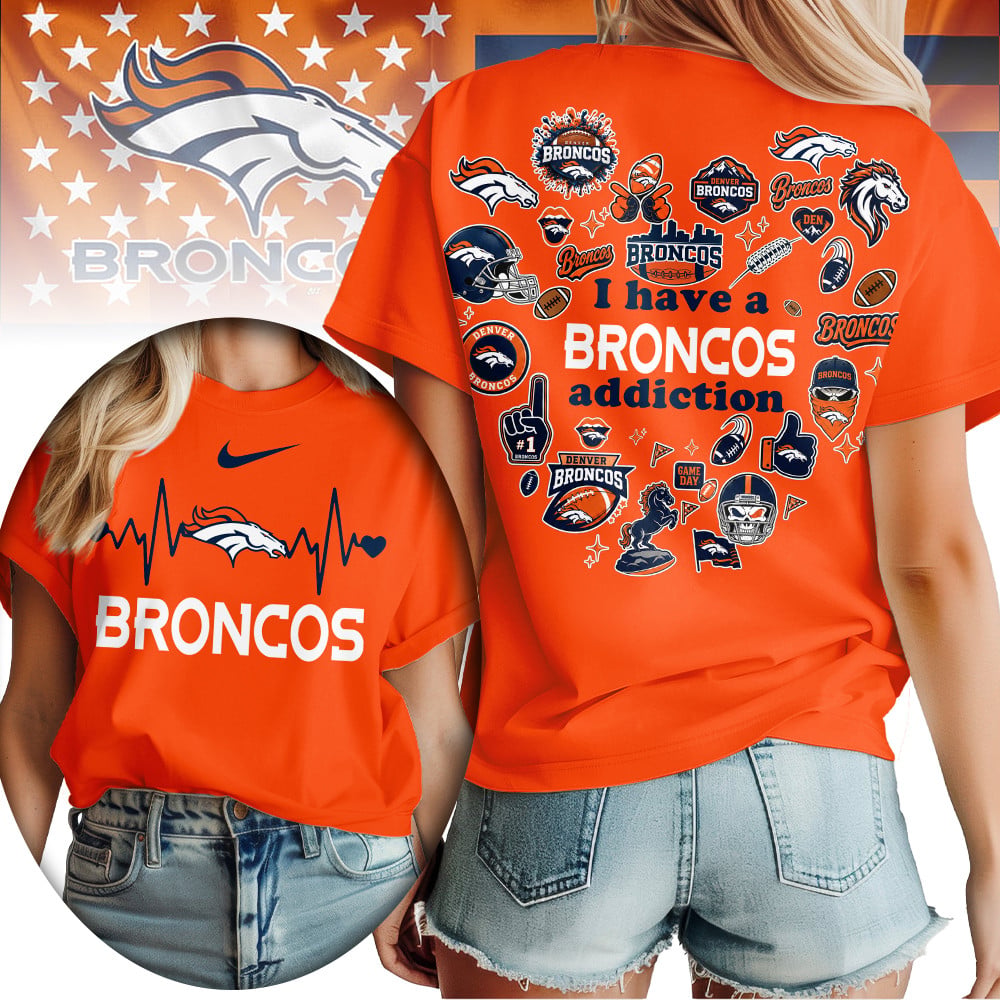 D.broncos | Premium .n.f.l. Heartbeat Fan Spirit 3d Shirt