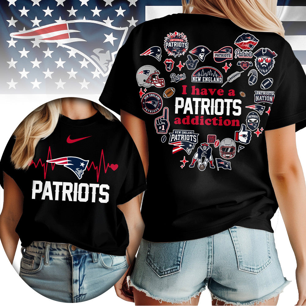 Ne.patriots | Premium .n.f.l. Heartbeat Fan Spirit 3d Shirt
