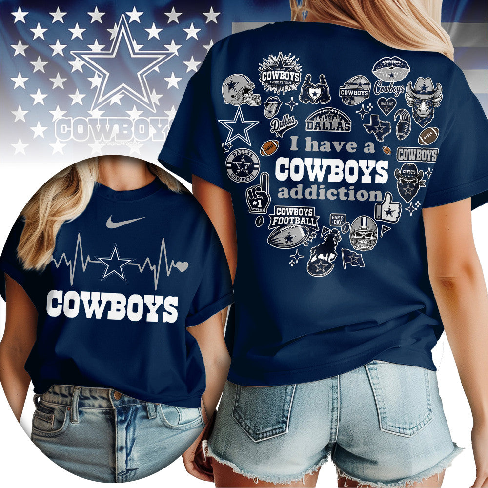 D.cowboys | Premium .n.f.l. Heartbeat Fan Spirit 3d Shirt