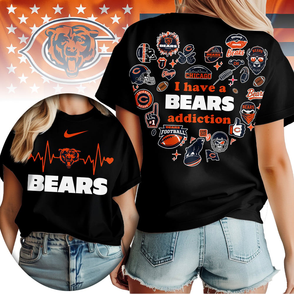 C.bears | Premium .n.f.l. Heartbeat Fan Spirit 3d Shirt