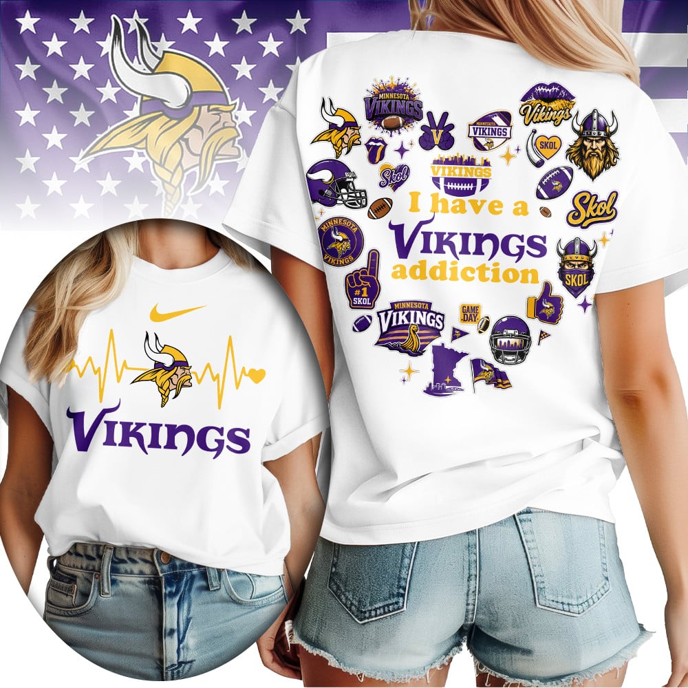 M.vikings | Premium .n.f.l. Heartbeat Fan Spirit 3d Shirt