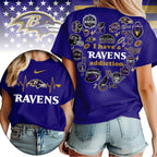 B.ravens | Premium .n.f.l. Heartbeat Fan Spirit 3d Shirt