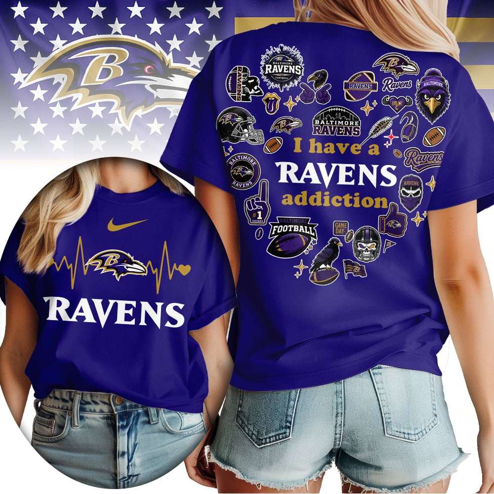 B.ravens | Premium .n.f.l. Heartbeat Fan Spirit 3d Shirt