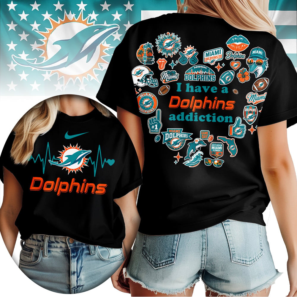 M.dolphins | Premium .n.f.l. Heartbeat Fan Spirit 3d Shirt